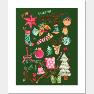 Christmas Merry and Brite Posters and Art